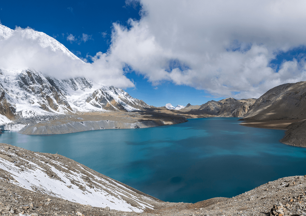 A picture of the worlds highest altitude lake Tilicho Lake