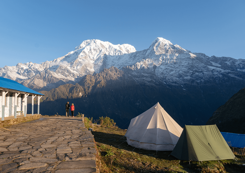 camping in the Fishtail Mountain trek
