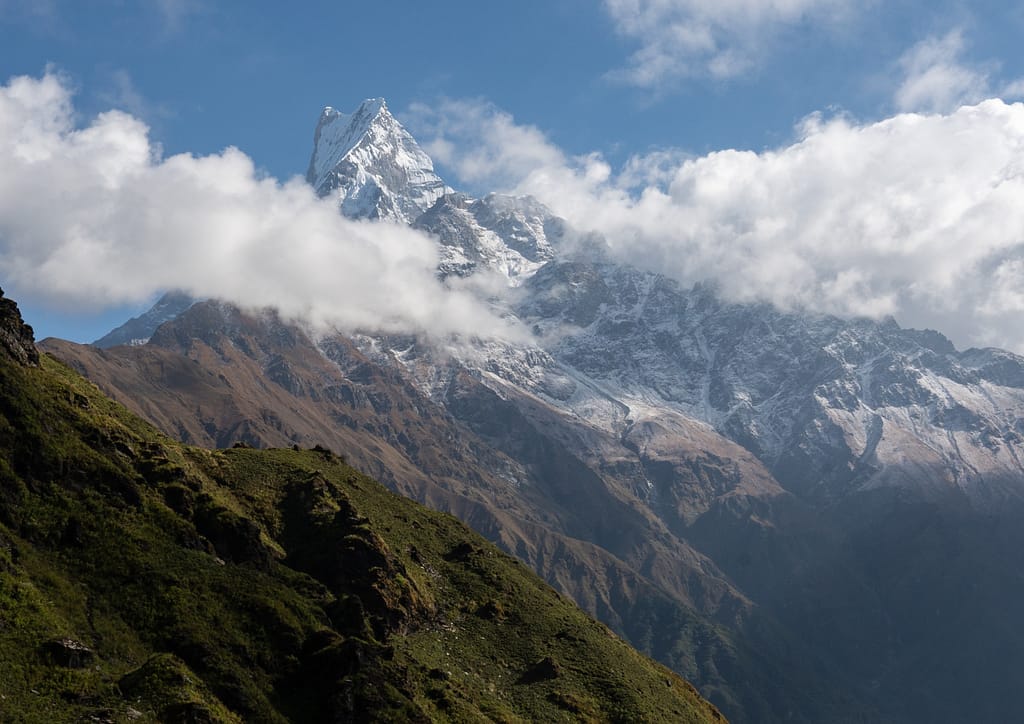Mount Annapurna from the Fishtail Mountain trek