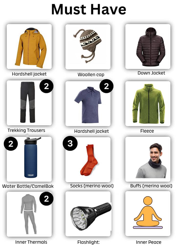 Annapurna circuit cheap gear list